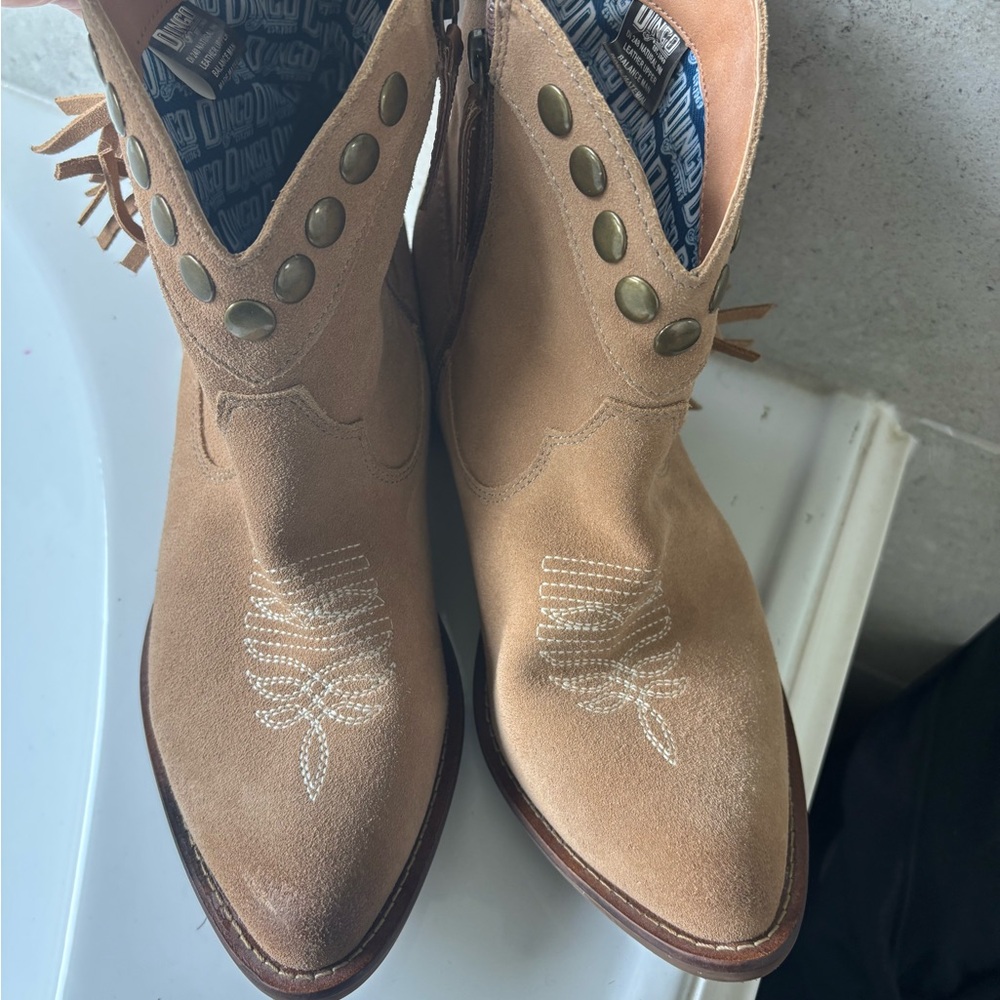 Tan Western Ankle Boots